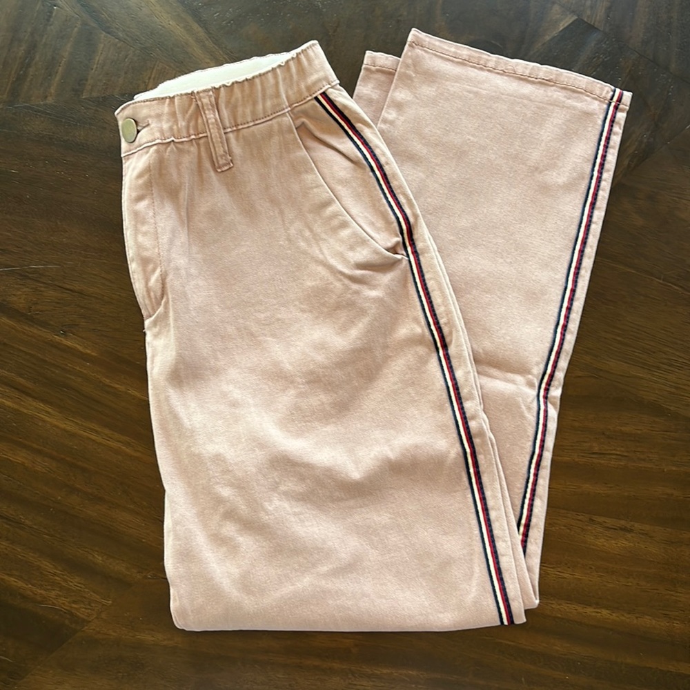 Straight leg cropped pant